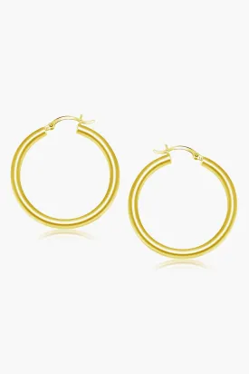 14k Gold Classic 40mm Hoop Earrings