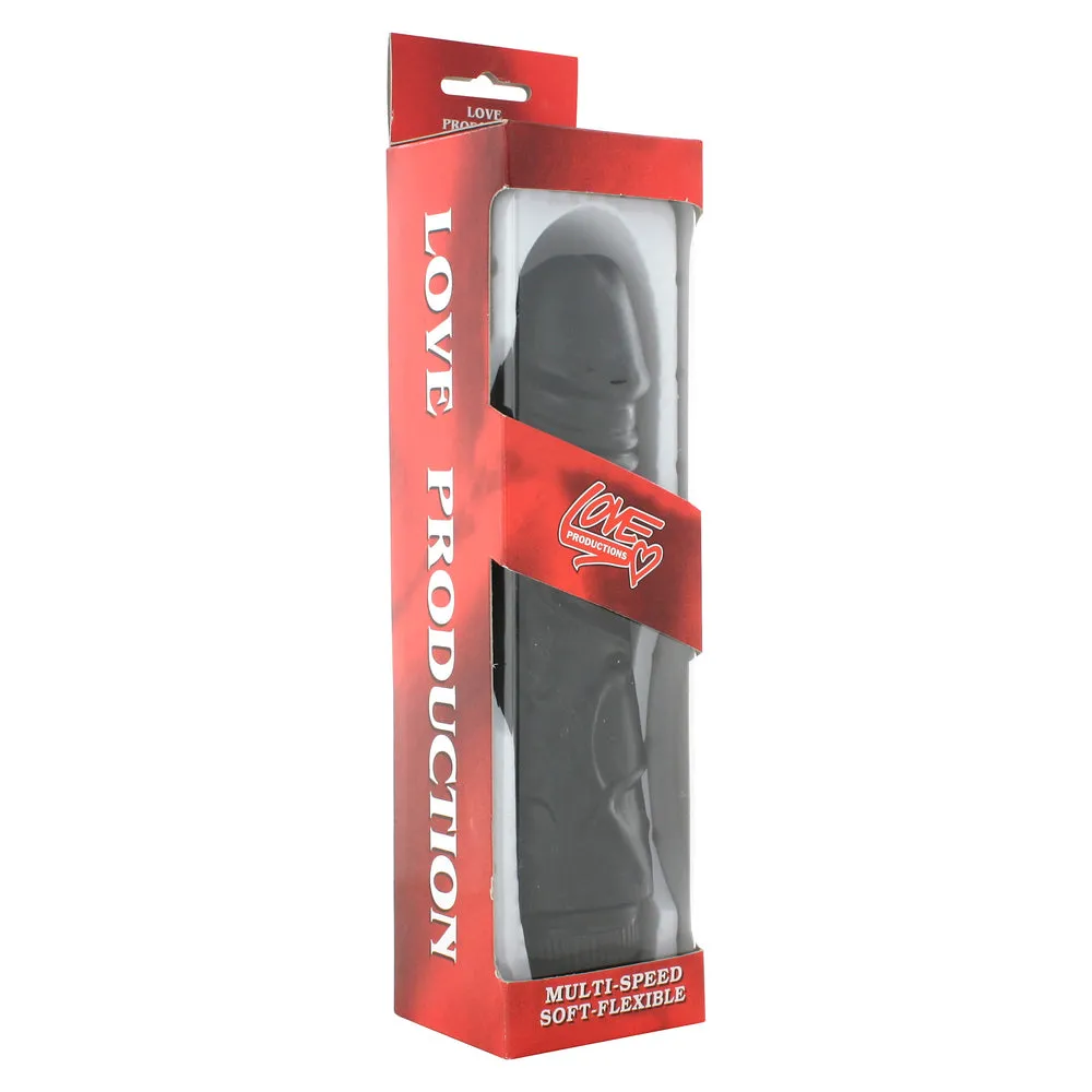 Black 8 Inch Penis Vibrator
