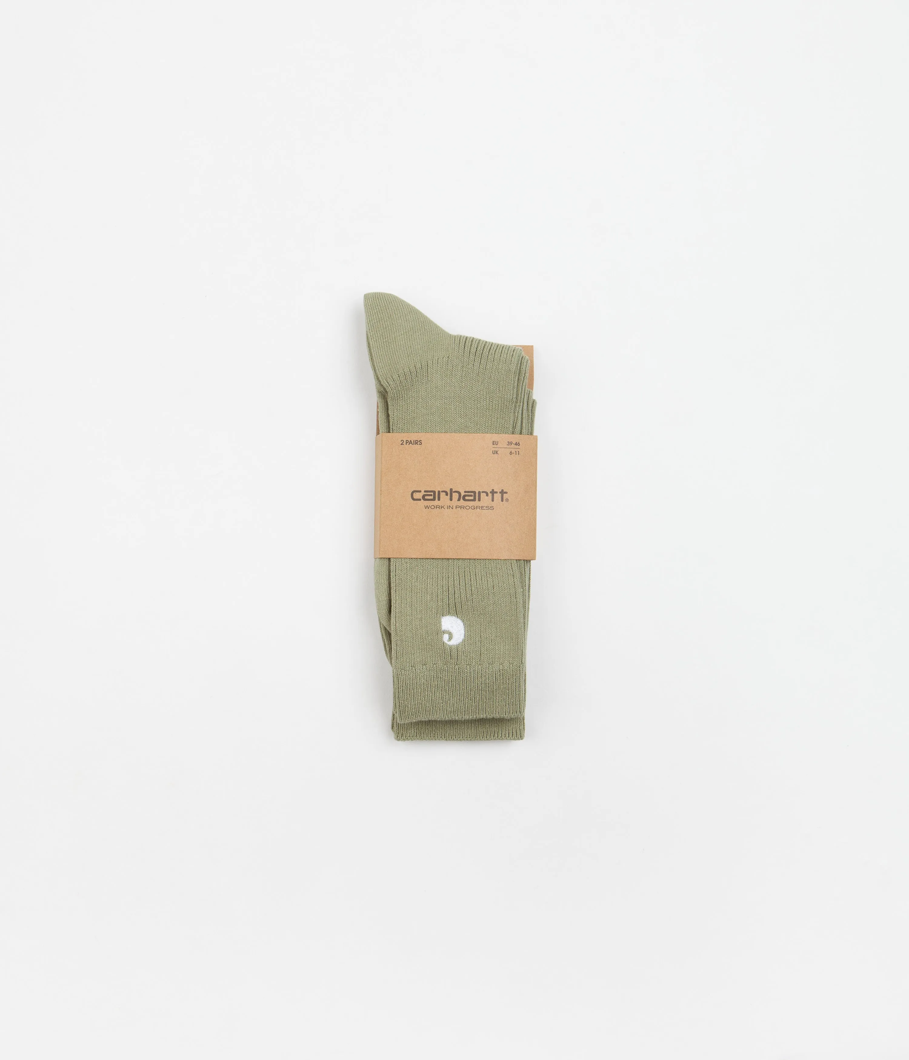 Carhartt Madison Socks (2 Pack) - Yucca / White
