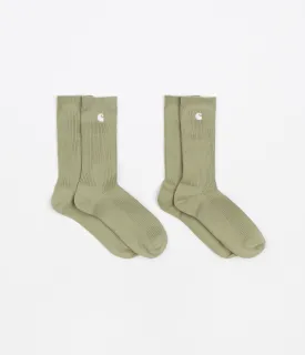 Carhartt Madison Socks (2 Pack) - Yucca / White