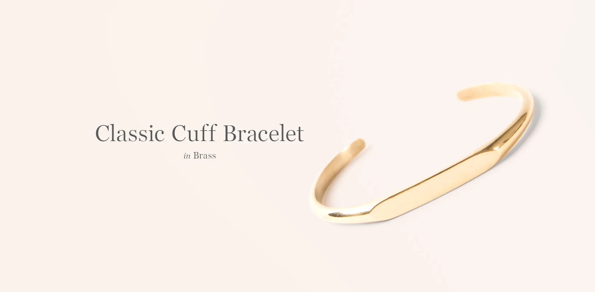Classic Cuff Bracelet in Brass