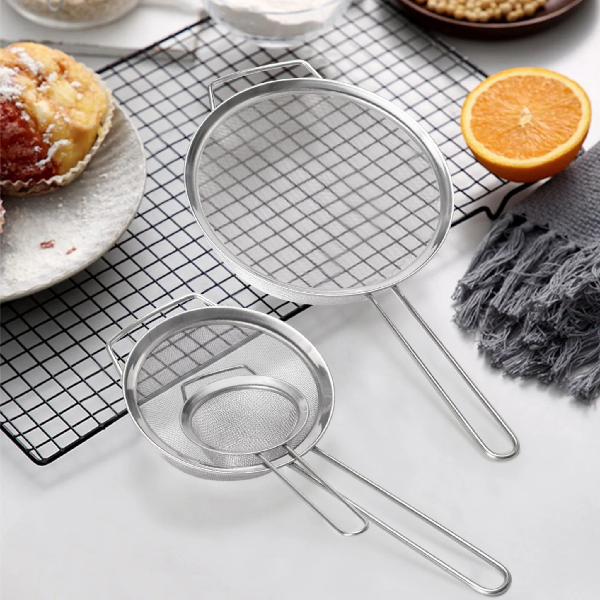 Comet Home Stainless Steel Strainer Set - Skimmer/Colander - 🏆 #52 - Kitchen Essentials - Best of December