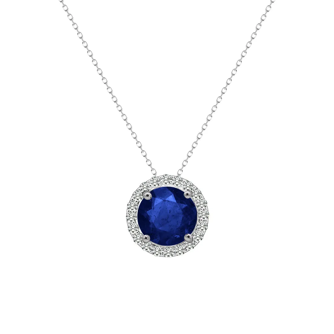 Cory Necklace 0.50ct Sapphire 18K White Gold