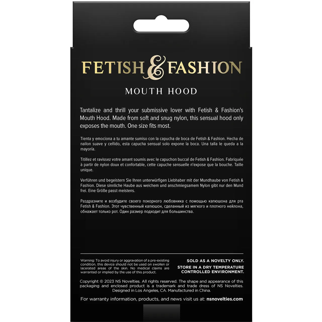 Fetish & Fashion Mouth Hood White