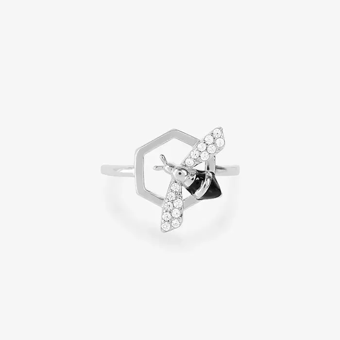 Geometric Bee Elegance Ring