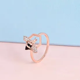 Geometric Bee Elegance Ring