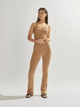 Henley Pants Tan Cropped
