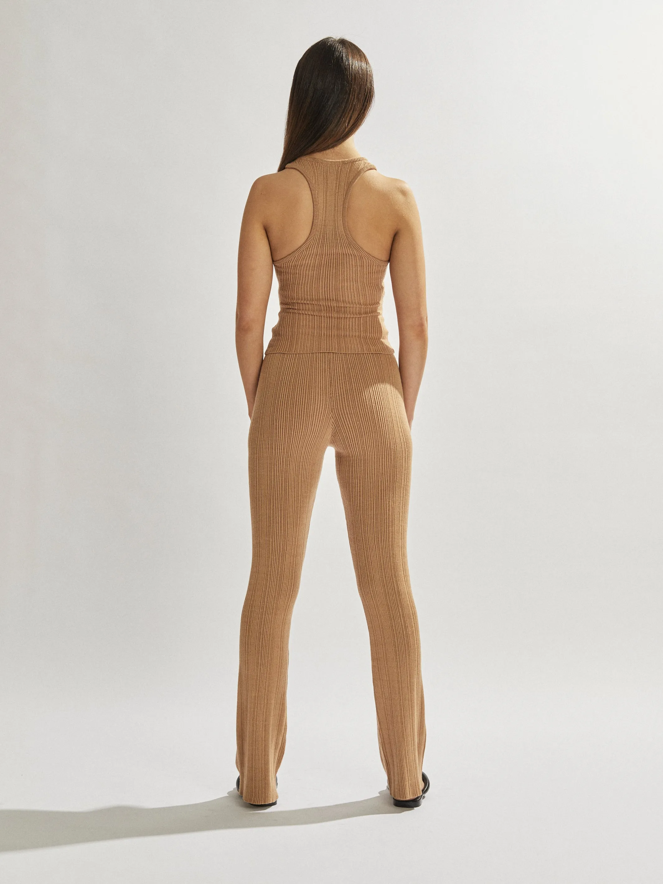 Henley Pants Tan Cropped