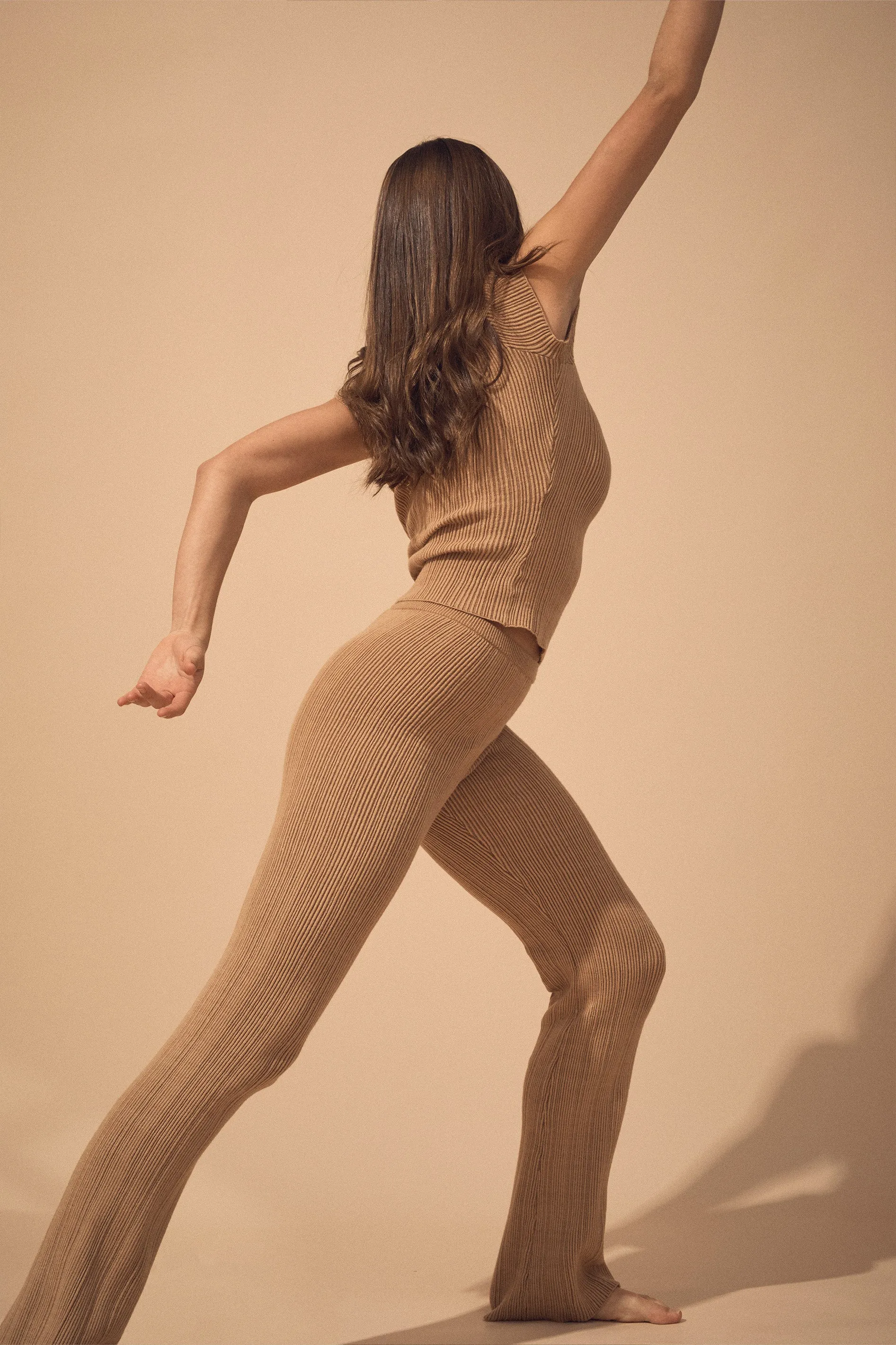 Henley Pants Tan Cropped