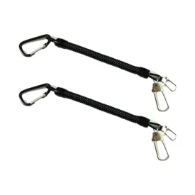 Hitface Double Ring Spring Line 1m, Black, 2 Pieces - 🏆 #90 - Sports/Outdoor - Best of December