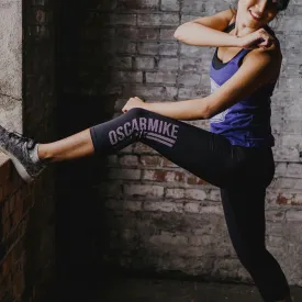 Oscar Mike Yoga Capris (Dotted Swiss Logo)