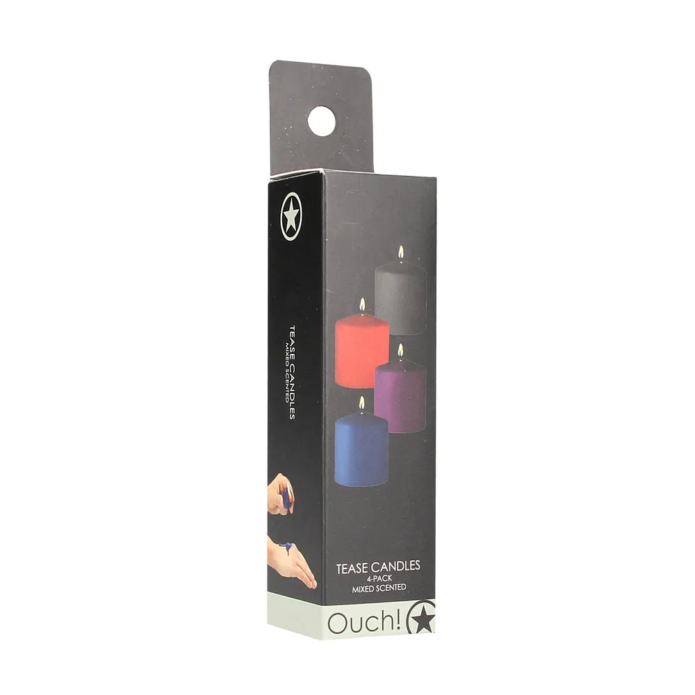Ouch Mixed Scented Tease Candles 4 Pack
